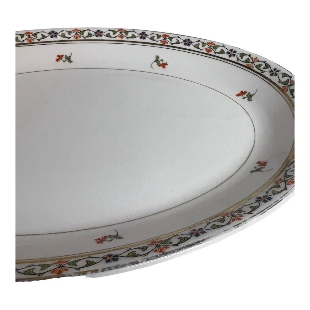 Vintage John Haddock Sons Royal Vitreous England Small Serving Tray Platter 11.5